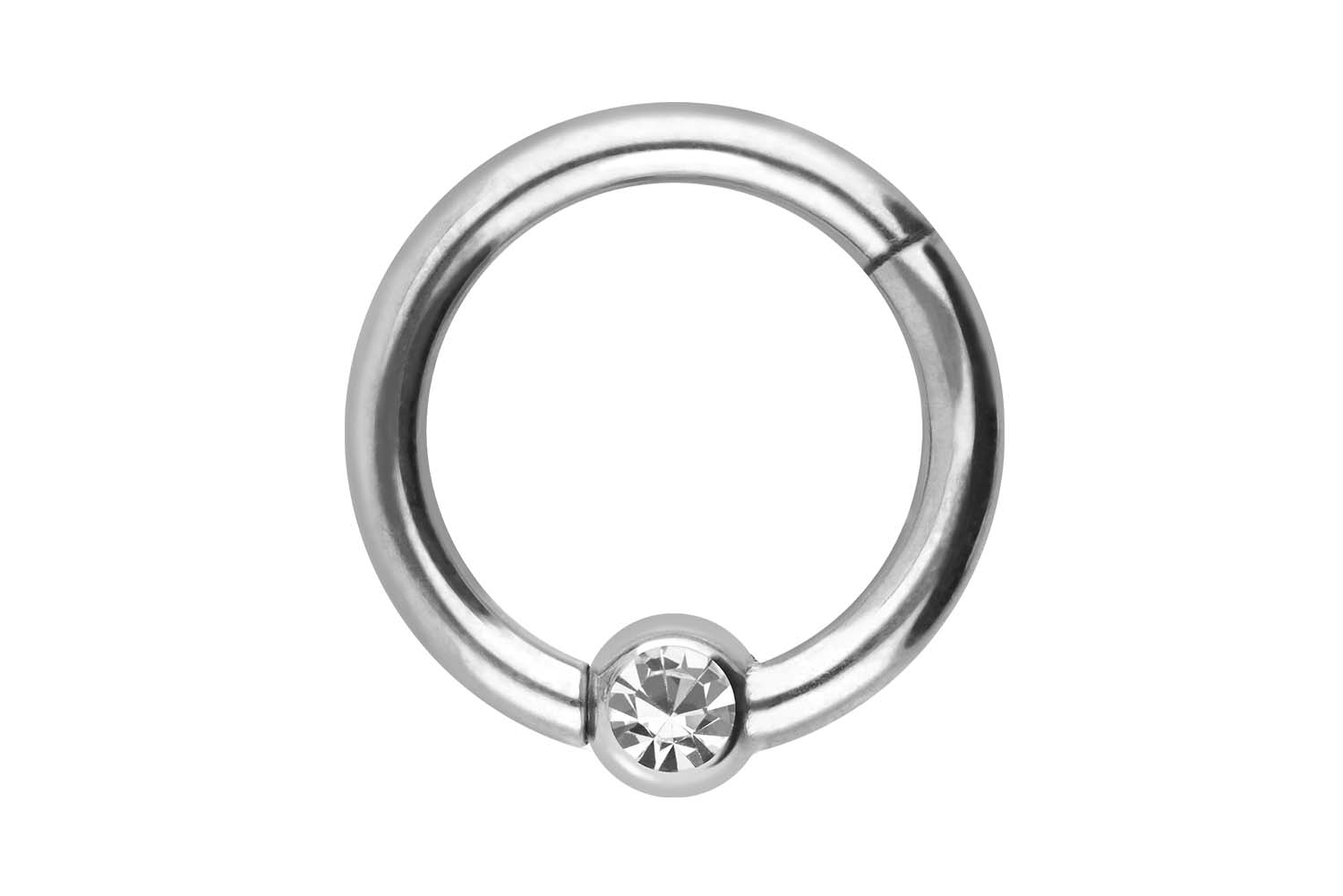Chirurgenstahl Segmentring Clicker Piercing KRISTALL ++SALE++